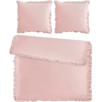 Modern Living Bettwäsche Rüschen XXL Rosa ca. 200x200cm