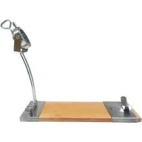 Wellhome - IBERIA Luxe Schinkenhalter mit Schwenkkopf aus Holz und Edelstahl 49,5 x 16 x 30 cm