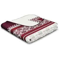 Biederlack Wohndecke Nordic Knit 150x200 cm - rot
