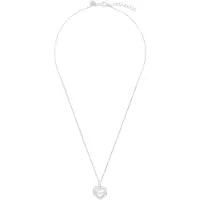 Tom Tailor Damen Halskette mit Anhänger Silber 925 - Stein Zirkonia weiß, silber, Herz, Gr. ONESIZE