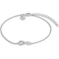 Tom Tailor Damen Armband Infinity Silber 925 - Stein Zirkonia weiß, silber, Infinity, Gr. ONESIZE
