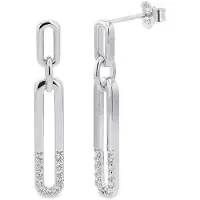 Tom Tailor Damen Ohrhänger Silber 925 - Stein Zirkonia weiß, silber, Gr. ONESIZE