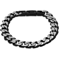 Tom Tailor Herren Armband aus Edelstahl mehrfarbig, grau, Gr. ONESIZE