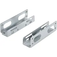 StarTech.com .com 3,5" Universal Festplatten Einbauwinkel - HDD Adapter für 5,25" Schacht, 13,3 cm (5.25"), Speicherlaufwerkbehälter, Silber, 3.5", Metall, 22 mm