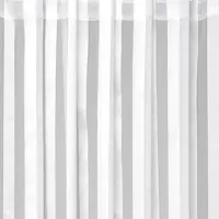 Arsvita Dekoschal Gardine Vorhang Streifen halbtransparent Auswahl: Universalband 140x 175cm weiß - perlweiß