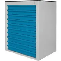 ADB Schubladenschrank 24866 Maxi, aus Metall, 10 Schübe, blau, (B/H/T) 71 x 90 x 55cm