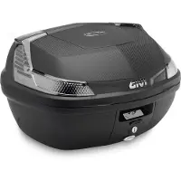 Givi B47 Blade Tech Monolock Topcase mit Platte, schwarz/transparent, 47 ltr.