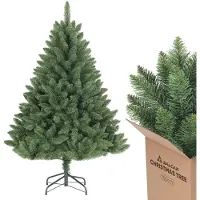 Salcar Künstlicher Weihnachtsbaum 150 cm Nordmanntanne Tannenbaum 458 Spitzen Naturgetreuer mit Klappsystem