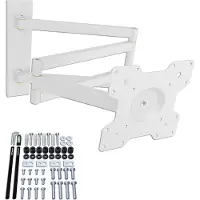 XTRARM Axis XL 108,5 cm, TV Wandhalterung, Empfehlung bis 55 Zoll, drehen, schwenken, neigen, rotieren, bis 25 kg, VESA 200x200mm, Weiß