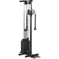 Dione CW60 - Single Pulley - Cable Crossover - Mit 60KG Gewichten - Erweiterbar bis 90 kg - Wandbefestigung - Kabelzugturm - Latzugturm