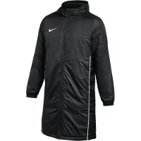 Nike Herren Wintermantel - Park 26, Winterjacke, Kapuze, Logo, einfarbig Schwarz XL
