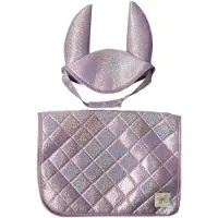 By ASTRUP Schabracke und Fliegenhaube Glitter Hobby Horse Saddle Pad Purple