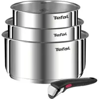 Tefal Ingenio L8964S44, Gemischtes Set, Edelstahl, Edelstahl, Schwarz, Keramik, Gas, Halogen, Induktion, 4 Stück(e)