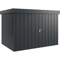 Hörmann , Metall-Gerätehaus "Juno" mit Flachdach, JFD12 - Modern, 310 x 214 cm (B x T), anthrazit, 2-flüglige Tür