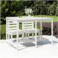 Markenlos Gartentisch, Buffettisch, Esstisch für den Garten, Multifunktionstisch, Terrassentisch, Picknicktisch, Spieltisch, Flohmarkttisch, Weiß 159,5x82,5x110 cm aus massivem Kiefernholz