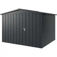 Hörmann , Metall-Gerätehaus "Juno" mit Satteldach, JSD13 - Modern, 310 x 262 cm (B x T), anthrazit, 1-flüglige Tür, Anschlag links