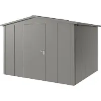 Hörmann , Metall-Gerätehaus "Juno" mit Satteldach, JSD13 - Design, 310 x 262 cm (B x T), graualuminium, 1-flüglige Tür, Anschlag links