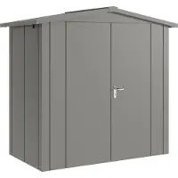 Hörmann , Metall-Gerätehaus "Juno" mit Satteldach, JSD3 - Design, 214 x 118 cm (B x T), graualuminium, 2-flüglige Tür
