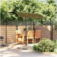 Markenlos Pavillon 3x2,4 m Taupe 180 g/m², Terrassenüberdachung für Garten und Terrasse