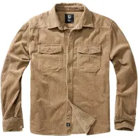 Brandit moderne Herren Jacke Taschen Cord mit Baumwolle Beige