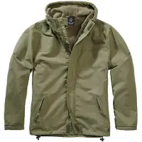 Brandit stylische Herren Jacke Reißverschluss Klettverschluss Khaki