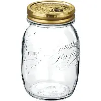 Bormioli Rocco Rocco Quattro Stagioni 12 Stück, Inhalt 500 ml, mit Deckel goldfarben