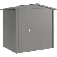 Hörmann , Metall-Gerätehaus "Juno" mit Satteldach, JSD4 - Design, 214 x 166 cm (B x T), graualuminium, 1-flüglige Tür, Anschlag rechts