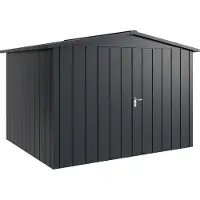 Hörmann , Metall-Gerätehaus "Juno" mit Satteldach, JSD13 - Modern, 310 x 262 cm (B x T), anthrazit, 2-flüglige Tür