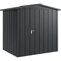 Hörmann , Metall-Gerätehaus "Juno" mit Satteldach, JSD4 - Modern, 214 x 166 cm (B x T), anthrazit, 1-flüglige Tür, Anschlag rechts