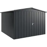 Hörmann , Metall-Gerätehaus "Juno" mit Satteldach, JSD14 - Modern, 310 x 310 cm (B x T), anthrazit, 2-flüglige Tür