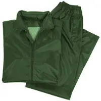 Mil-Tec Leichter Regenanzug oliv mit Überziehhose, integrierter Kapuze und Packtasche