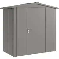 Hörmann , Metall-Gerätehaus "Juno" mit Satteldach, JSD3 - Design, 214 x 118 cm (B x T), graualuminium, 1-flüglige Tür, Anschlag rechts