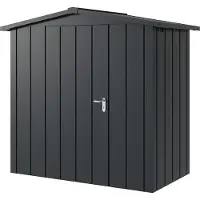 Hörmann , Metall-Gerätehaus "Juno" mit Satteldach, JSD3 - Modern, 214 x 118 cm (B x T), anthrazit, 1-flüglige Tür, Anschlag links