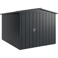 Hörmann , Metall-Gerätehaus "Juno" mit Satteldach, JSD11 - Modern, 262 x 310 cm (B x T), anthrazit, 1-flüglige Tür, Anschlag rechts