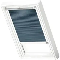 Velux Dachfenster Wabenplissee schiefergrau mit weißem Alu-Rahmen solarbetriebenPK10 1164KWL