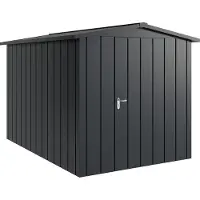 Hörmann , Metall-Gerätehaus "Juno" mit Satteldach, JSD7 - Modern, 214 x 310 cm (B x T), anthrazit, 1-flüglige Tür, Anschlag rechts