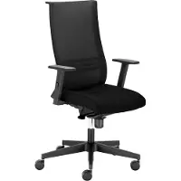 Nowy Styl Bürostuhl - Schwarz - Stoff - mit Armlehnen
