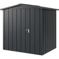 Hörmann , Metall-Gerätehaus "Juno" mit Satteldach, JSD4 - Modern, 214 x 166 cm (B x T), anthrazit, 1-flüglige Tür, Anschlag links