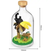 Tinisu Nashornkäfer mit Flügel Bausteine Modell Figur Klemmbausteine Flasche Micro-Bricks