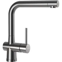 Schock Küchenarmatur mit Einhebelmischer Laios edelstahlfinish 517005