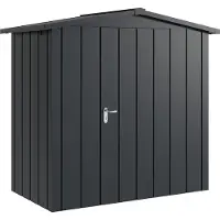 Hörmann , Metall-Gerätehaus "Juno" mit Satteldach, JSD3 - Modern, 214 x 118 cm (B x T), anthrazit, 1-flüglige Tür, Anschlag rechts