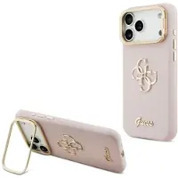 GUESS Genarbte Hülle Mit Großem Ständer Und Kameraschutz Für Iphone 17 Pro Max 4g