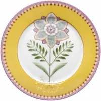 Pip studio Teller Home Plate Lily & Lotus Yellow 21 cm (6er Set)