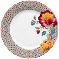 Pip studio Teller Home Plate Blooming Tales Khaki 26,5 cm (6er Set)