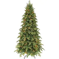 Triumph tree Kunstweihnachtsbaum Sherwood schlank grün H185 x Durchmesser 107 cm mit 168 LED warmweiß (groen)