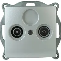 Kopp PARIS Silber Unterputz Rahmen, Schalter, Steckdosen, Taster, etc. Antennensteckdose TV/RF