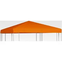 Markenlos Pavillonabdeckung 310 g/m² 3x3m Orange Ersatzdach für Partyzelte
