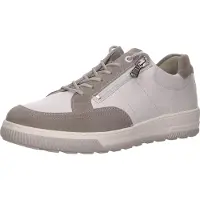 Waldlaufer Schnürhalbschuhe bequem in weiss/weiss kombi, Gr. 10
