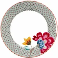 Pip studio Teller Home Plate Blooming Tales Blue 23 cm (6er Set)