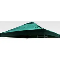 Markenlos Ersatzdach für Pavillon 3x3 m in Grün, wasserdicht, PVC-beschichtet, 220 g Polyester mit Luftabzug